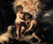 MURILLO, Bartolome Esteban Infant Christ Offering a Drink of Water to St John china oil painting reproduction